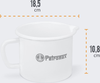 Tenxhere ngrohëse Petromax Warming Pot, 1.1L, çelik i emaluar, e bardhë
