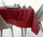 Mbulesë tryeze AmeliaHome VESTA Cuff, 110x110 cm, që s’kapet kollaj me njolla, ngjyrë burgundy