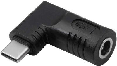 Adapter laptopi Akyga AK-ND-D09, DC 5.5 x 3.0 mm në USB-C, 65W, i zi