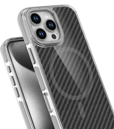 Kapak telefoni FIBER për iPhone 16 Pro Max, rri me MagSafe, gri