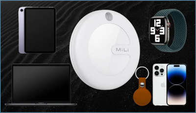 Smart tag MiTag, kompatibil me Apple Find My, 1 copë, kafe