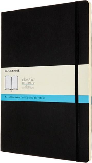 Fletore Moleskine Classic Soft Cover, me pika, e zezë