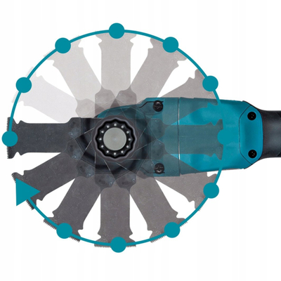 Vegël multifunksionale me bateri Makita DTM53RTJX1, 18V, motor brushless, blu
