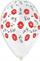 Balona dekorative Gemar Kiss Kiss, 33 cm, set me 5 copë, të bardha transparente