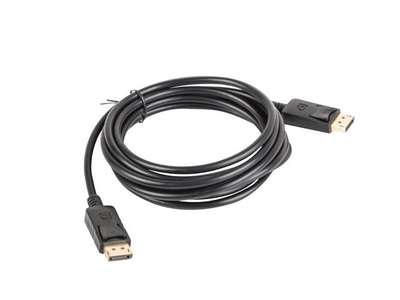 Kabllo Lanberg DisplayPort në DisplayPort, 3m, 4K, i zi