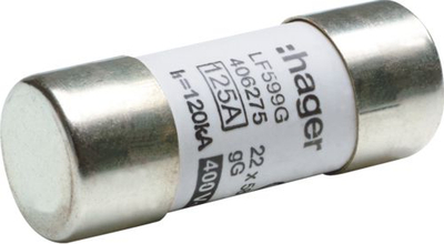 Siguresë cilindrike Hager LF599G, 125A, 400V, paketim 10 copë