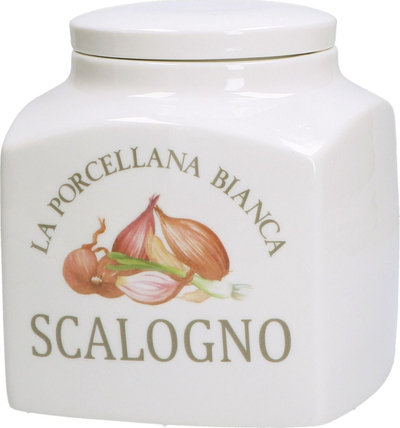 Enë ruajtëse La Porcellana Bianca Scalogo, porcelan, 1.8L, e bardhë