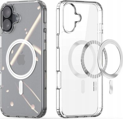 Mbulesë telefoni Dux Ducis Clin Mag për iPhone 16 Plus, e tejdukshme, me MagSafe