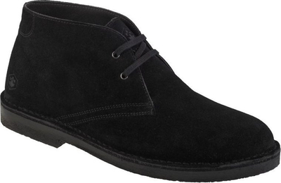 Çizme Lumberjack Desert Boot për burra, lëkurë zamš, të zeza