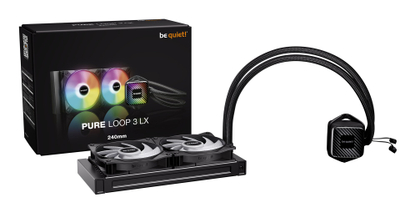 Ftohës ujor CPU Be Quiet Pure Loop 3 LX 240mm, 2x Light Wings PWM, ARGB, i zi