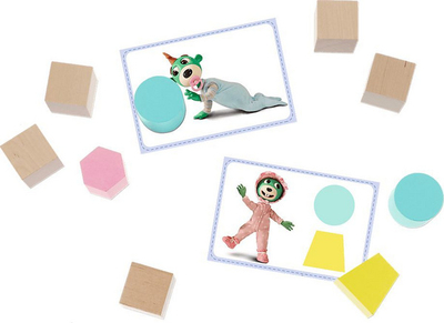 Lodër druri O!Klocki Baby Sorting Blocks 61513, 15 copa, me ngjyra nga të gjitha