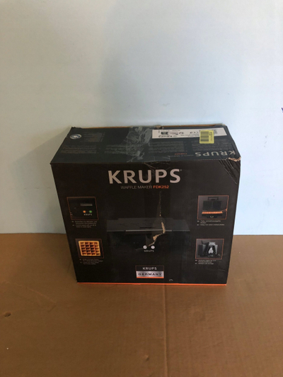 Aparat për waffle Krups FDK252, 850W, pllaka jo ngjitëse, i zi