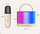 Set karaoke Ramiz, mikrofon wireless, altoparlant me drita, Bluetooth