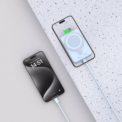 Надворешна батерија Tech-Protect PB11 LifeMag, 10000mAh, MagSafe, сина