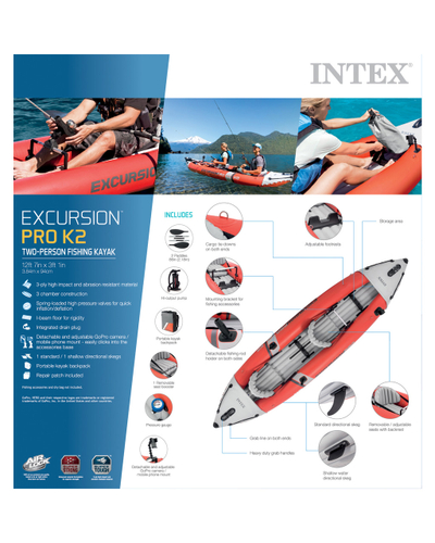 Excursion PRO K2 Kayak për 2 Persona - Intex 68309