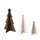 Set zbukurimi pemë Krishtlindjesh Boltze Karl, MDF, 12–25 cm, ngjyrë dru natyral
