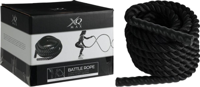Litar stërvitje XQ Max Battle Rope, 9m, 25mm, i zi