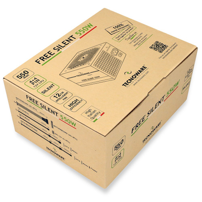 Burim energjie Tecnoware Free Silent TW FAL550FS12, 550W, ventilator i qetë, i zi
