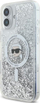 Mbulesë telefoni Karl Lagerfeld KLHMP16SLGKISGH, për iPhone 16 6.1", MagSafe, transparente me shkëlqim