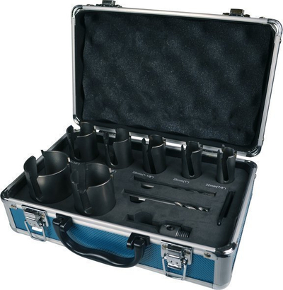 Set freza rrethore Makita Tungsten Carbide, 22-51mm, 10 copë, në kuti metalike
