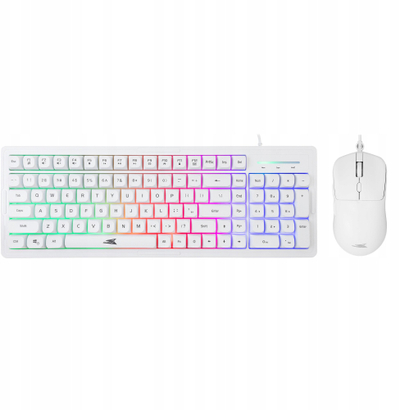 Set gaming Baracuda ORCA, tastierë US, maus gaming, i bardhë