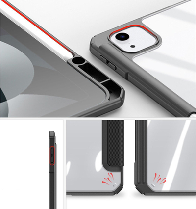 Mbulesë tablet DUX DUCIS Magi Series për iPad Air 13 M2, funksion sleep wake, me mbajtëse stylus, e zezë