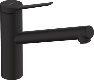 Rubinet kuzhine Hansgrohe Zesis M33 150, gryke rrotulluese, montim me një vrimë, i zi mat