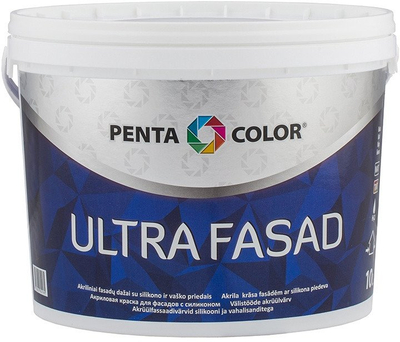 Bojë fasade Pentacolor Ultra Facad, dispersion, 10L, e bardhë
