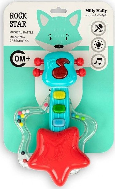 Kitara lodër muzikore Milly Mally Red Guitar, 6 melodi, e kuqe