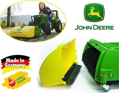 Pastrues lodër Rolly Toys John Deere Sweeper, me kontejner mbledhës, jeshil