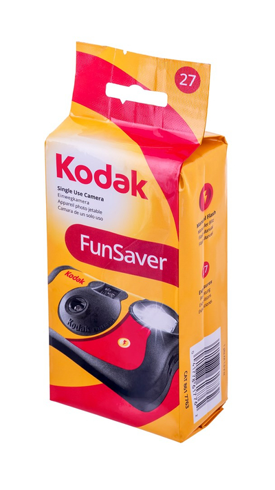 Aparat njëpërdorimësh Kodak Funsaver, film 35mm, ISO 800, me blic