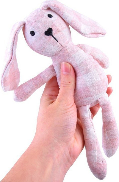 Set lodër kukull bebe me lepurush pelushi Za3828, 30cm, me biberonë, rozë