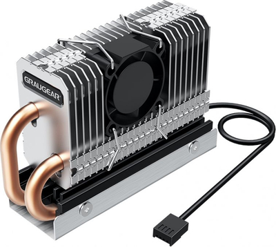 Ftohës SSD GRAUGEAR G-M2HP04-F për M.2 NVMe, heat pipe, ventilator PWM