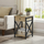 Kabinet Non Stolk Oak Sonoma Black Loft, me raft dhe sirtar, dru sonoma, i zi