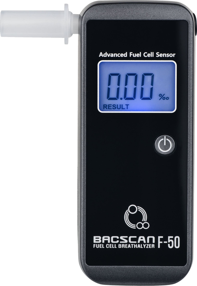 Алкотестер BACscan F-50, електрохемиски сензор, ЛЦД екран, бел