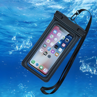Xhep mbrojtës uji për telefon Beline Waterproof Sleeve 7.2", me rrip, i zi