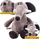 Lodër pelushi elefant me kupë thithëse, 16cm, gri
