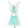 Kostum zanash Angelina Fairy, fund dhe krahë, fëmijë 3-5 vjeç, mint