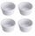Set pjatash të vogla porcelani Excellent Houseware, 4 copë, 0.1L, të bardha