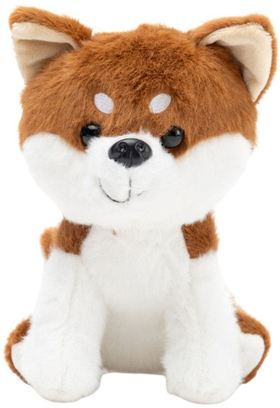 Loder pelushi Plush Mascot Shiba Inu, qenush i vogel 20cm, i bardhe kafe