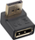 Adapter DisplayPort InLine, mashkull/femër, me kënd poshtë