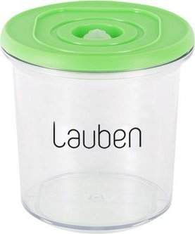 Set ena vakumi Lauben Vacuum Containers 3GT, plastikë transparente, 3 copë, kapakë jeshilë