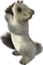 Figurë dekorative ketri Christmas Touch, 30 cm, gri
