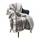 Batanije HEINNER Gray Checkered, pelush sherpa, 160x200 cm, gri