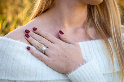 Unazë për femra Agato AGT-R10W, e argjendtë
