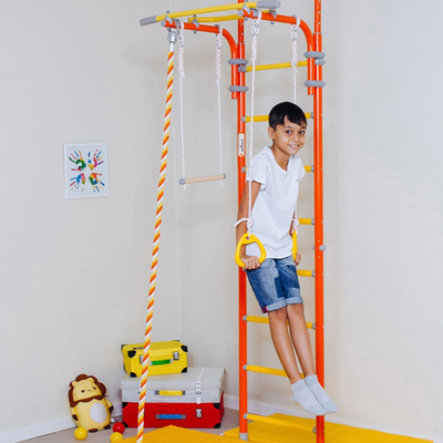 Shkallë për gjimnastikë Wallbarz Family 4d, portokalltë/verdhë