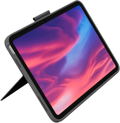 Футрола со тастатура Logitech Combo Touch со капак за Apple iPad 2022 (10-та генерација), меѓународен САД, сива боја