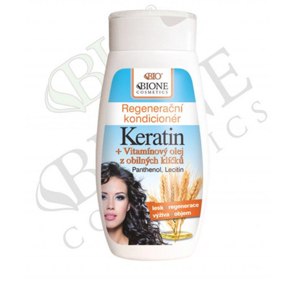 Balsam për flokë Bione Cosmetics Keratin + vitamins and wheat oil, 260 ml