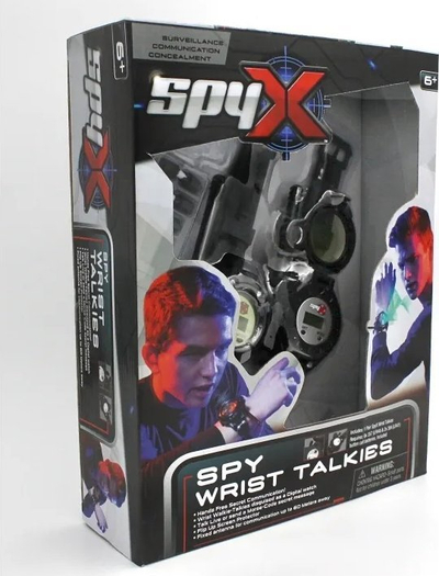 Set orash walkie talkie SpyX Wrist Talkies, 2 copë, për kalama 6+, të zeza