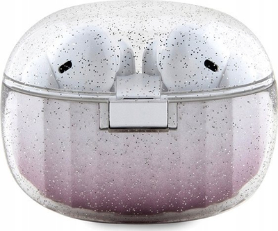 Kufje Bluetooth Guess Glitter Gradient GUTWSHDGKEEP, TWS, IPX4, rozë